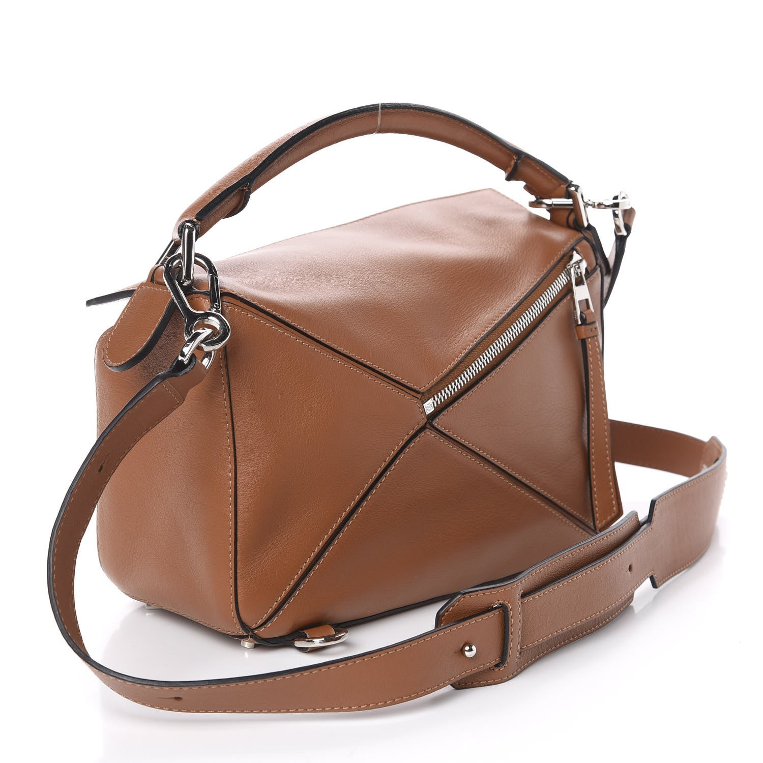 Loewe Calfskin Small Puzzle Bag Tan 2 of 11