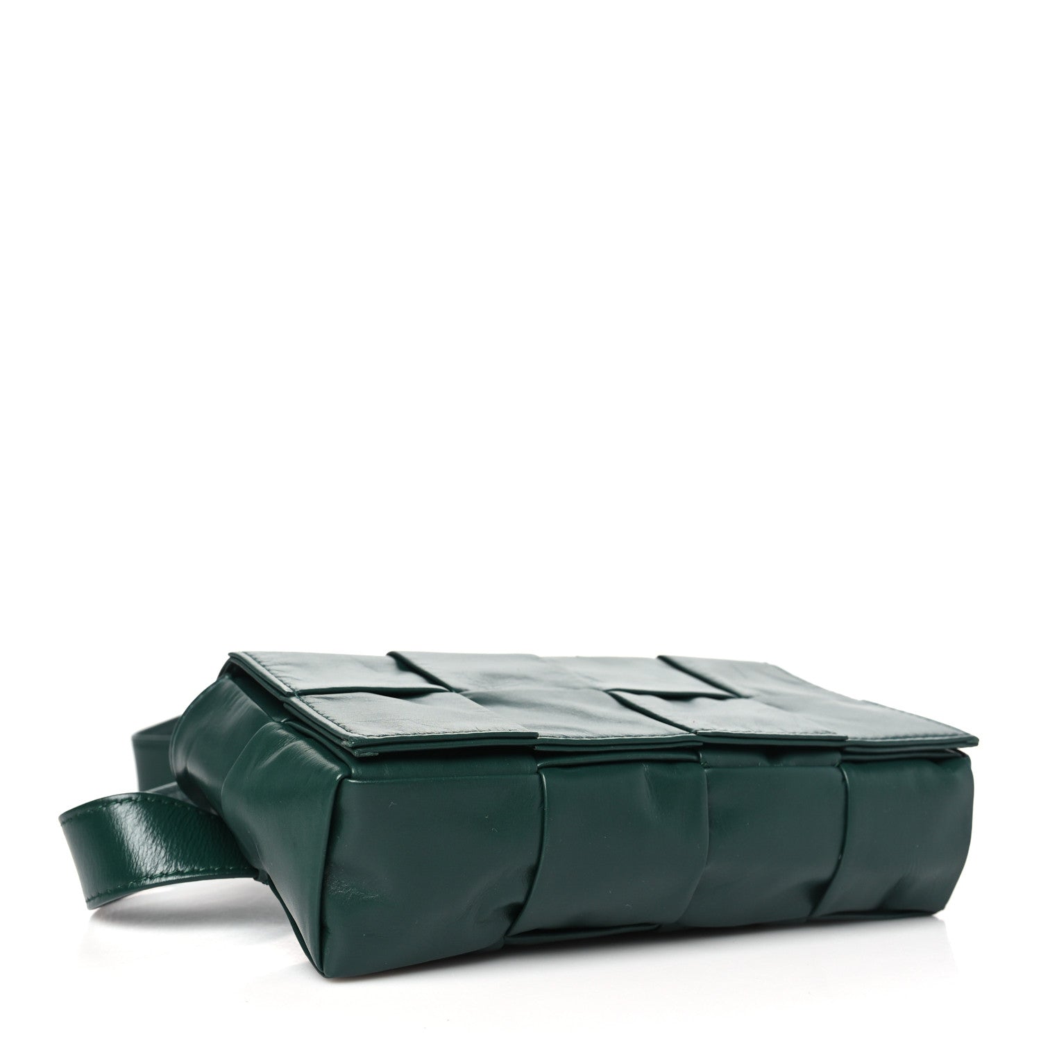 Bottega Veneta Paper Calfskin Intrecciato Cassette Belt Bag Raintree 4 of 9