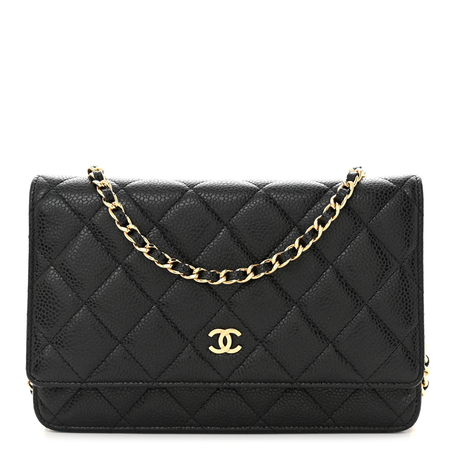 Chanel Caviar Quilted Wallet on Chain WOC Black 1 of 12