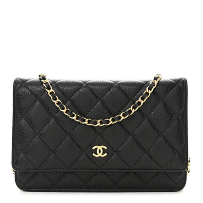 Chanel Caviar Quilted Wallet on Chain WOC Black 1 of 12
