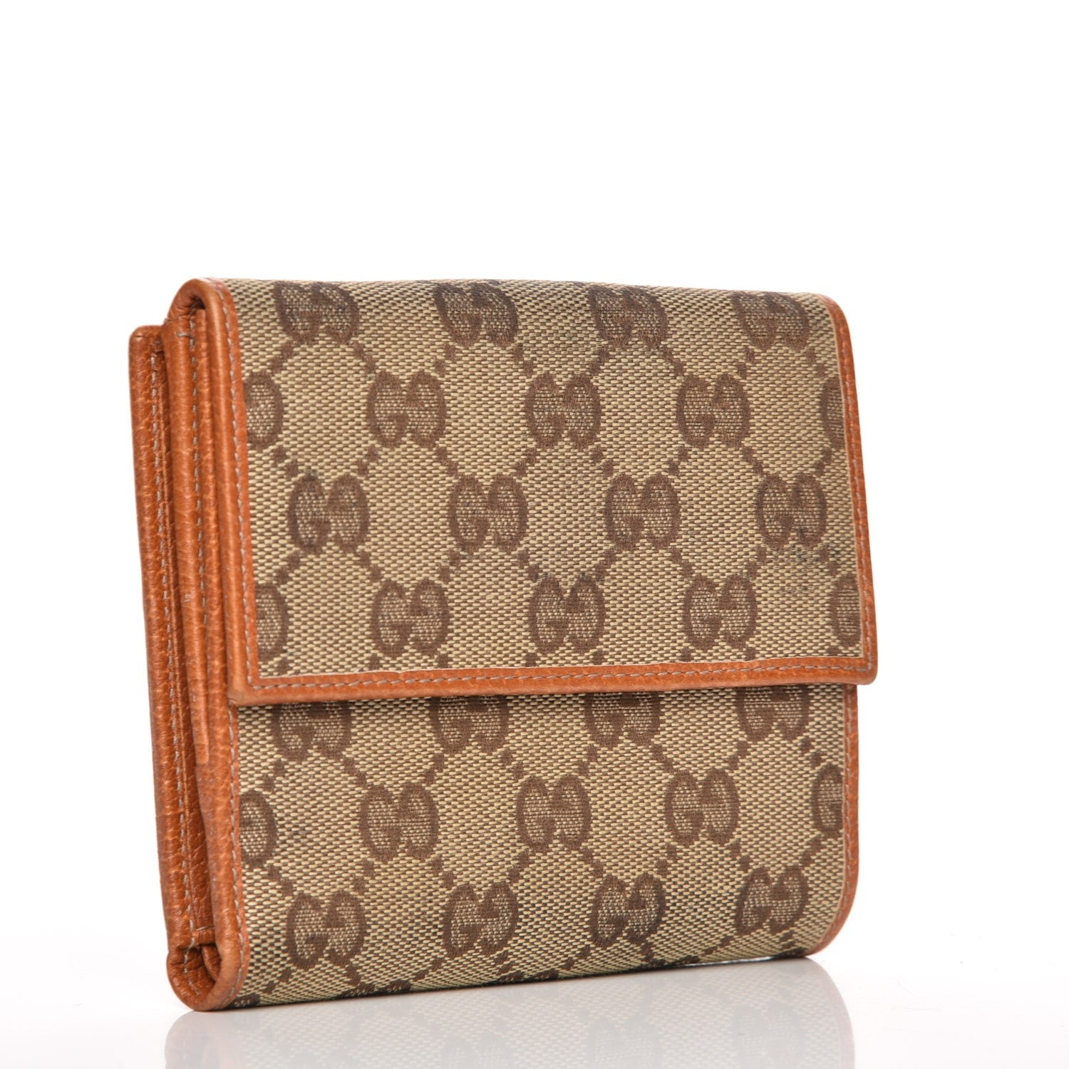 Gucci Monogram Abbey Compact Wallet Tan 3 of 7