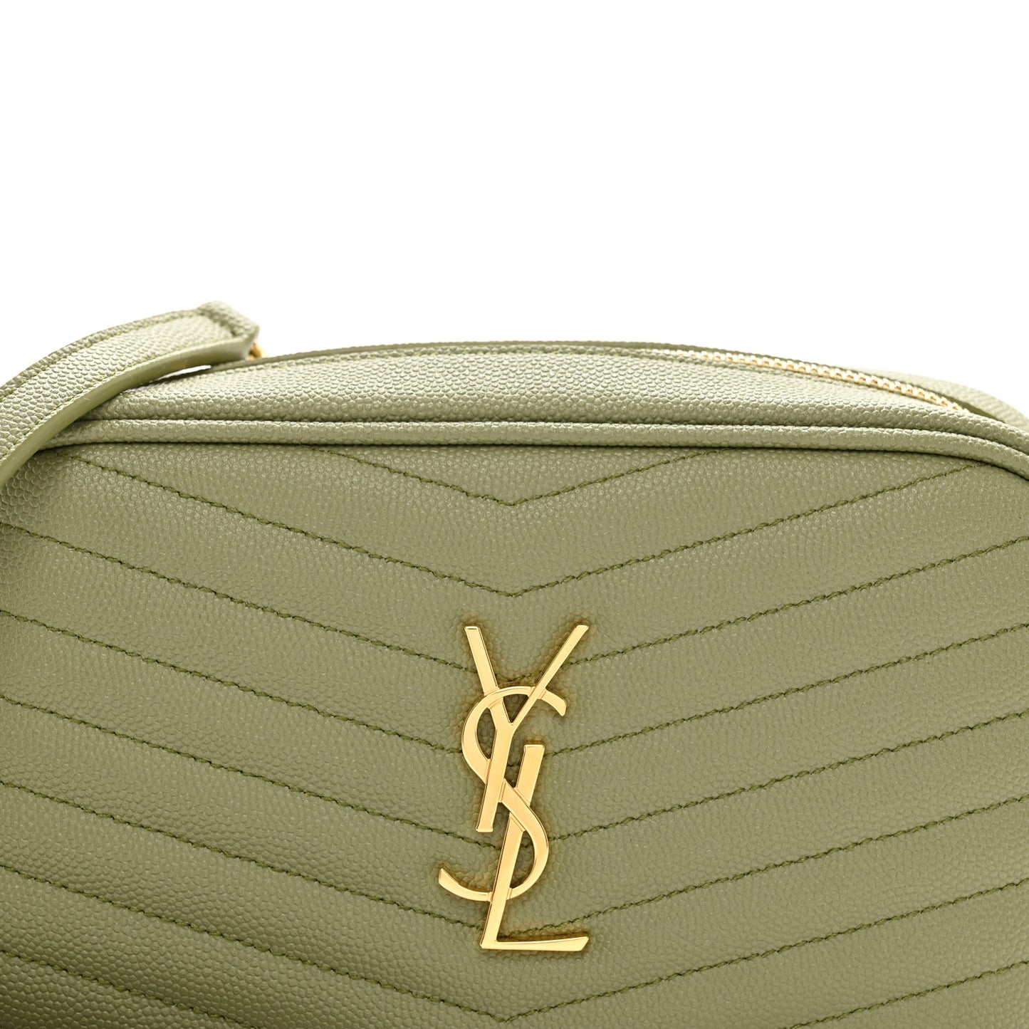 Grain De Poudre Matelasse Monogram Mini Lou Camera Bag Light Sage