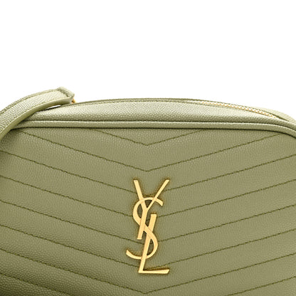 Saint Laurent Grain De Poudre Matelasse Monogram Mini Lou Camera Bag Light Sage 7 of 10
