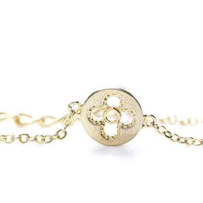 Louis Vuitton Brass Crystal Flower Bracelet 4 of 5