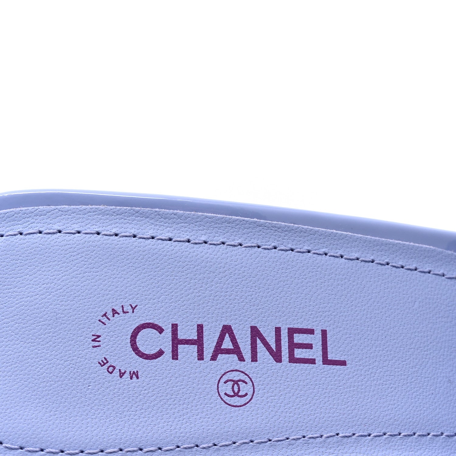 Chanel Patent Calfskin CC Mules 40 Light Purple Dark Purple 8 of 10