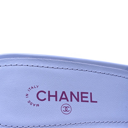 Chanel Patent Calfskin CC Mules 40 Light Purple Dark Purple 8 of 10