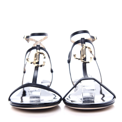 Jimmy Choo Nappa Patent Alodie Flat Sandals 39 Black 2 of 10