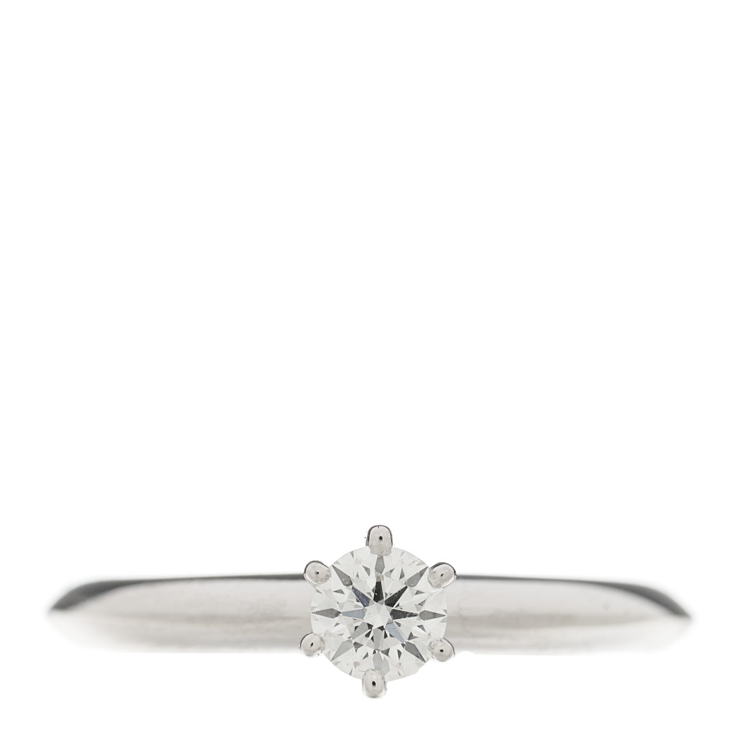 Tiffany Platinum Diamond .19ct Solitaire Engagement Ring 47 4 1 of 6