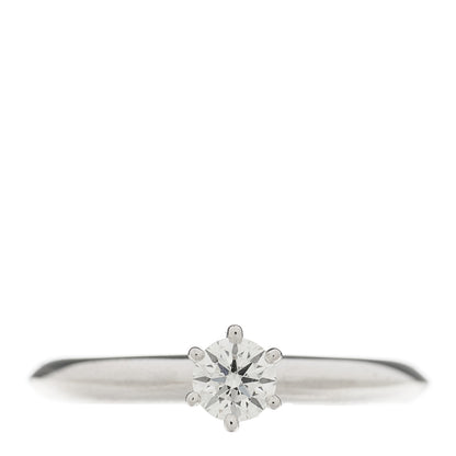 Tiffany Platinum Diamond .19ct Solitaire Engagement Ring 47 4 1 of 6
