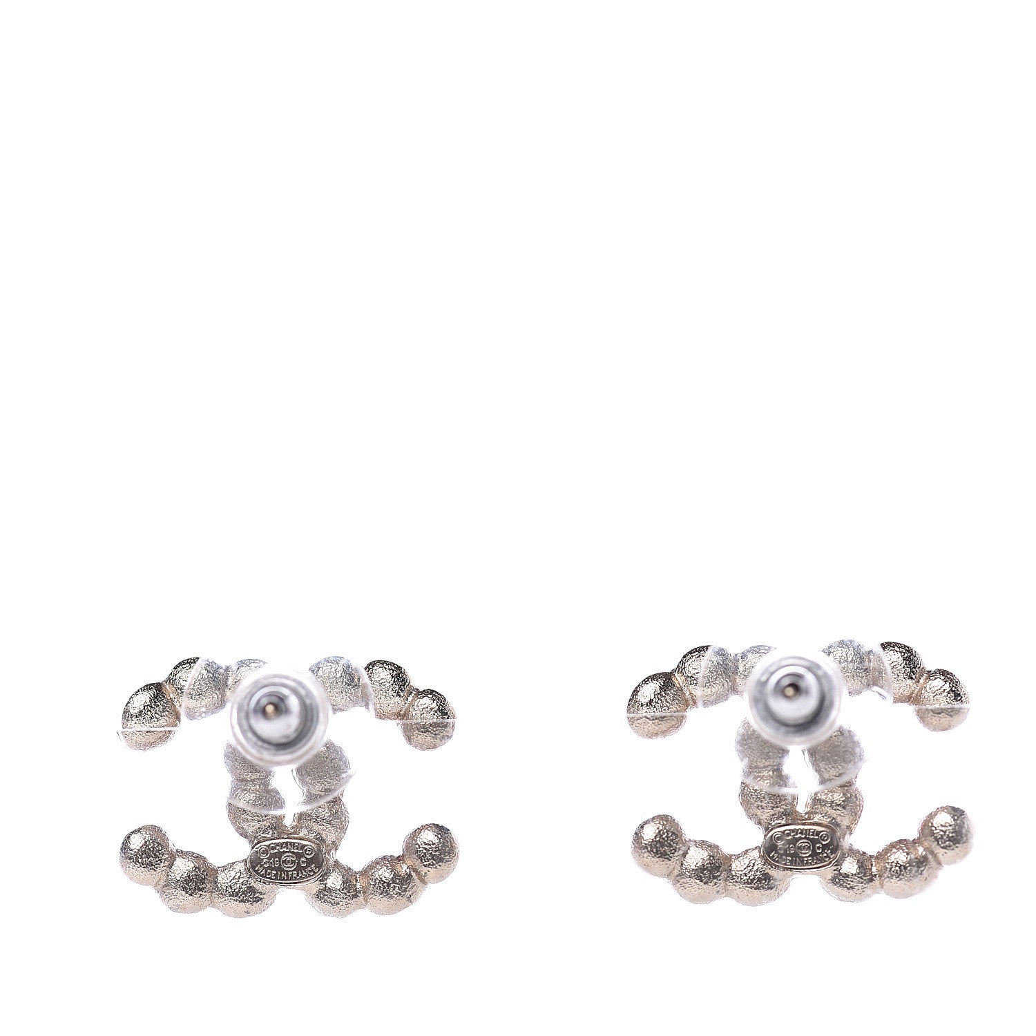 Chanel Poured Glass CC Earrings Red 4 of 5