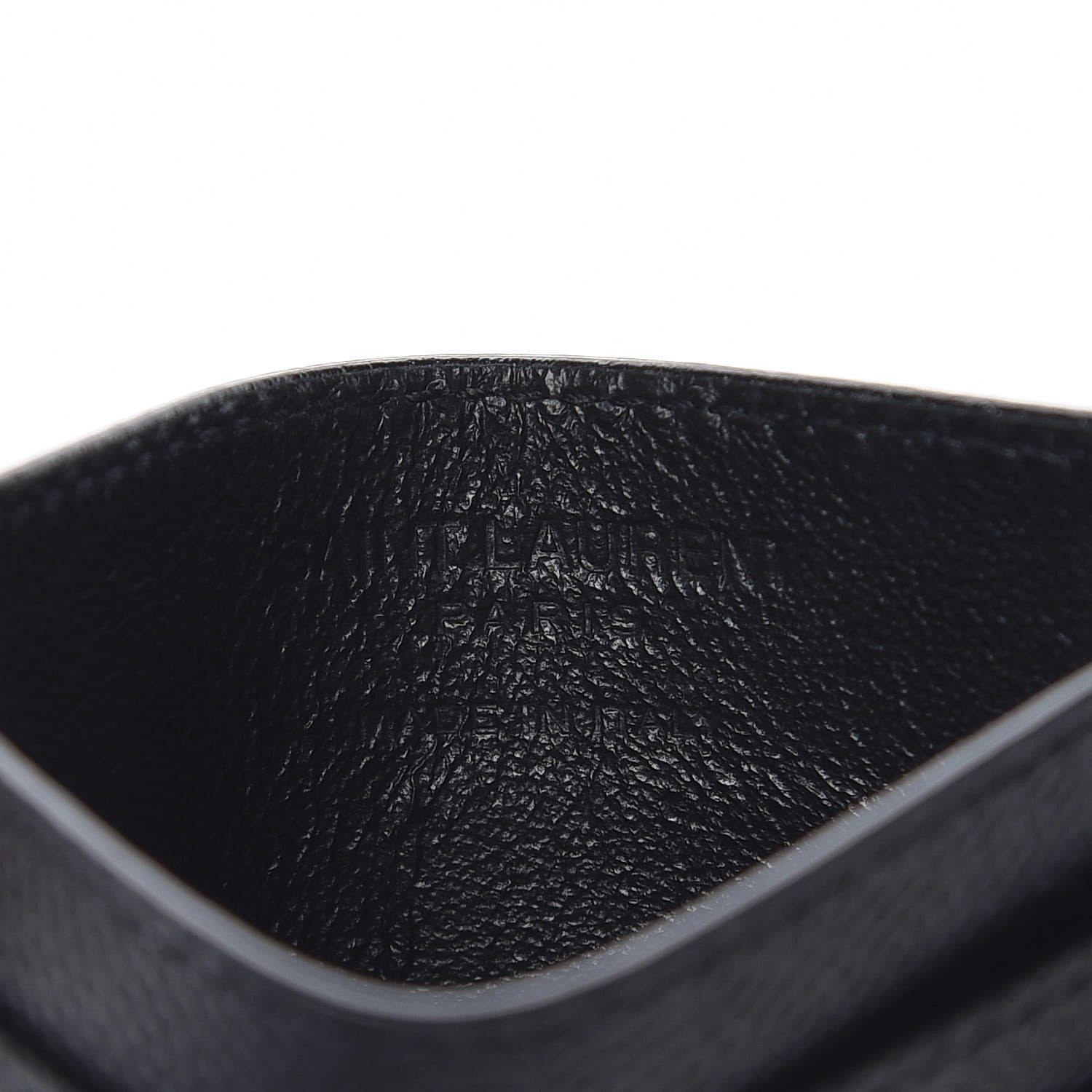 Saint Laurent Grain de Poudre Musical Notes Credit Card Case Black 6 of 8