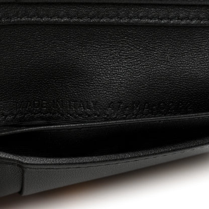 Christian Dior Grained Calfskin Supple Cannage Caro Scarlet Zipped Wallet Black 8 of 8