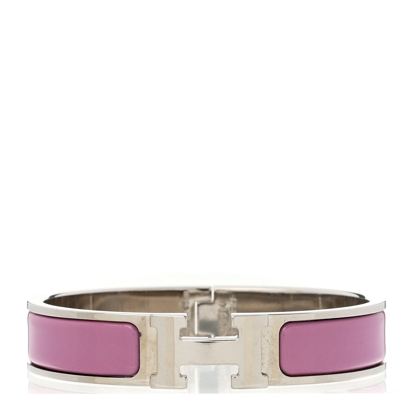 Enamel Narrow Clic Clac H Bracelet PM Rose Cendre