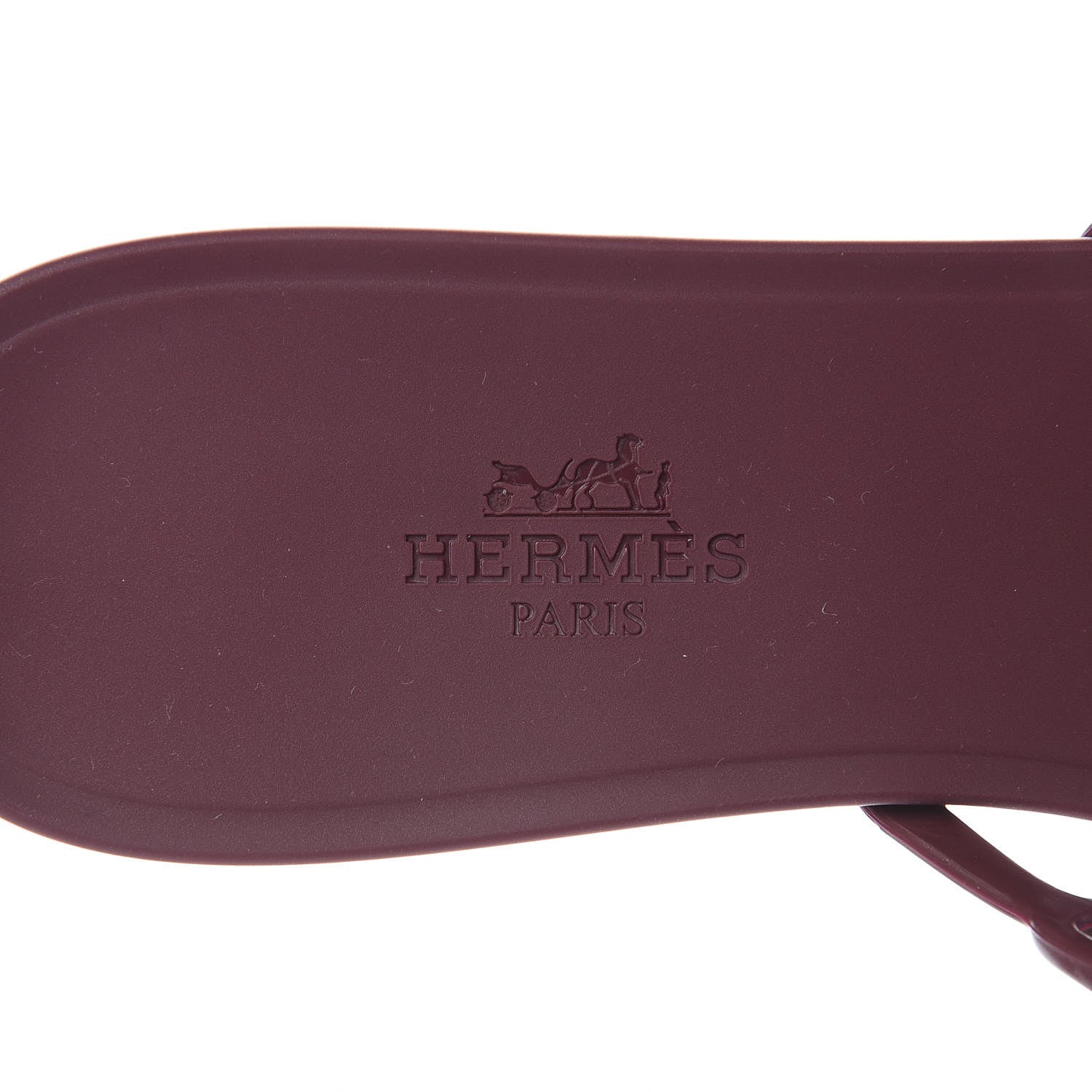 Hermes Rubber Chaine d'Ancre Rivage Sandals 37 Bordeaux 5 of 8