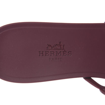Hermes Rubber Chaine d'Ancre Rivage Sandals 37 Bordeaux 5 of 8