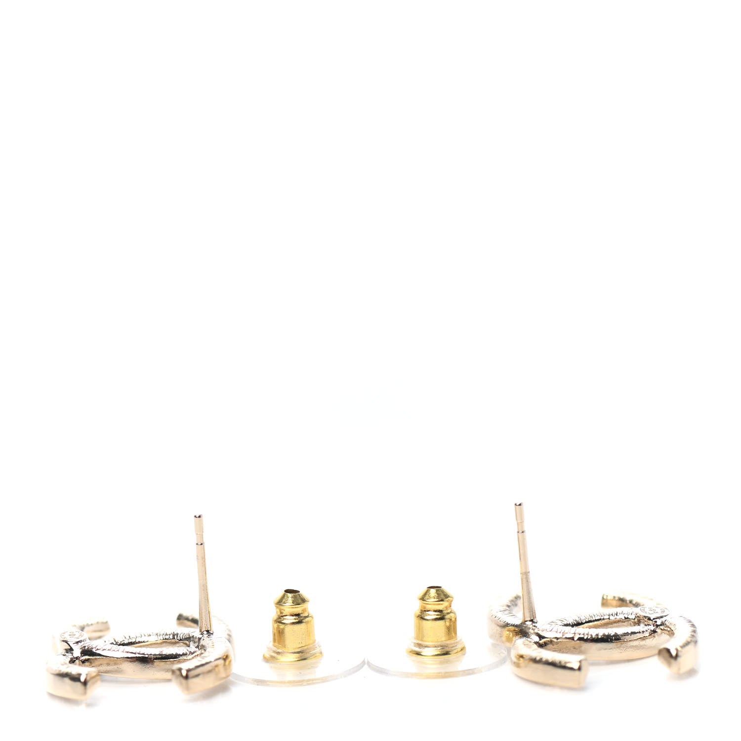 Chanel Crystal CC Earrings Gold 3 of 4