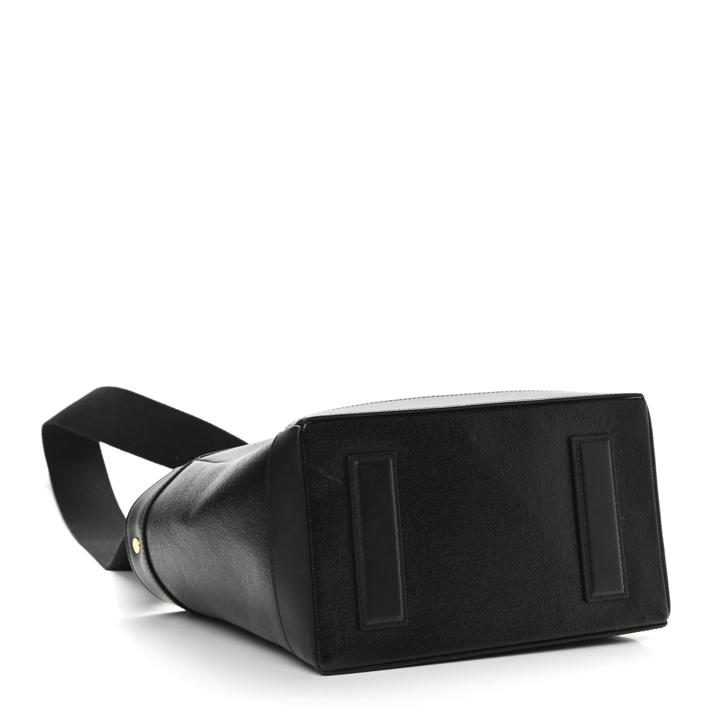 Coated Denim Logo T Screw Tote Black
