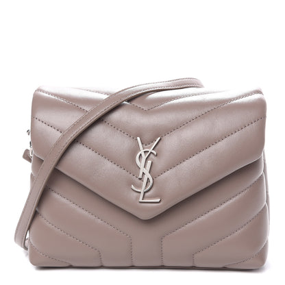 Saint Laurent Calfskin Y Quilted Toy Loulou Monogram Satchel Nude Powder 1 of 12