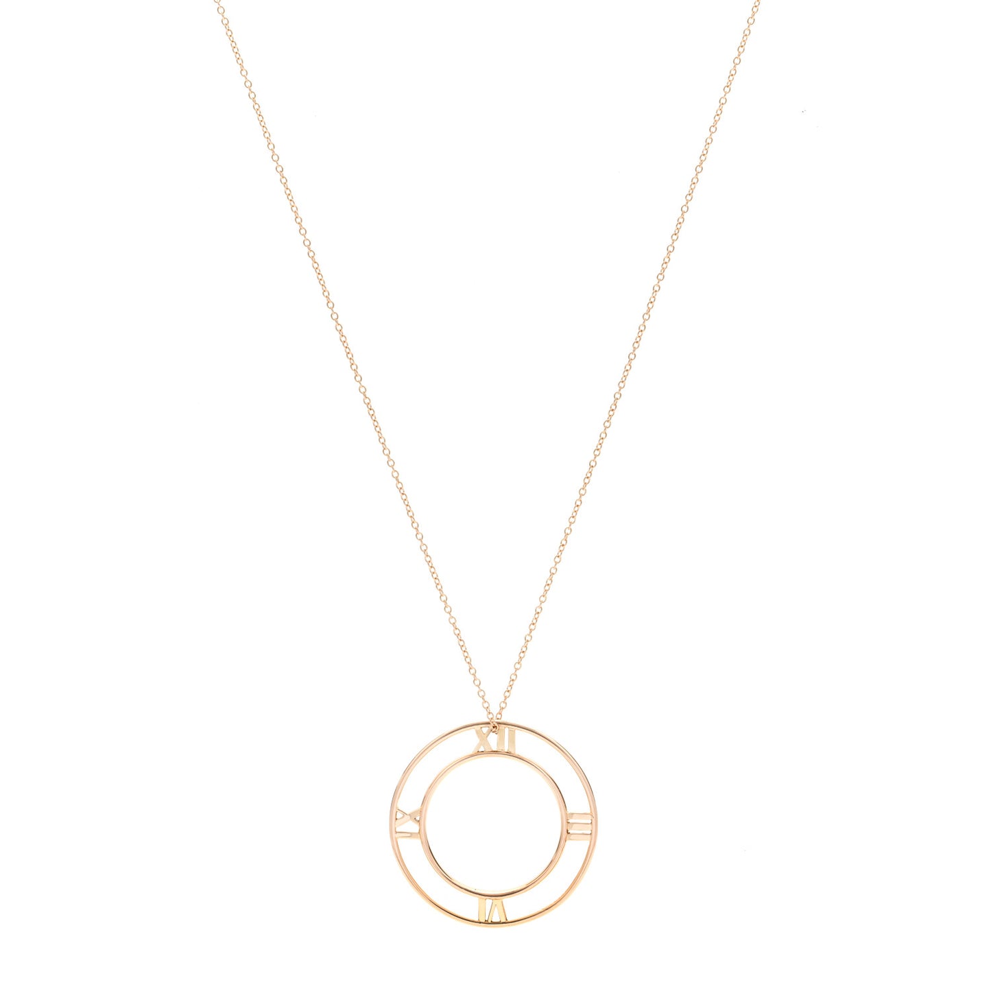 18K Rose Gold Medium Atlas Open Pendant Necklace
