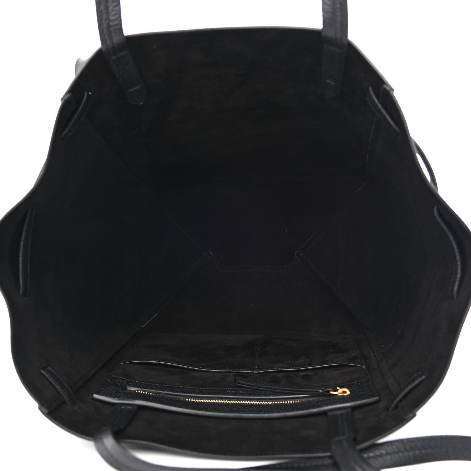 Celine Soft Grained Calfskin Small Belt Cabas Phantom Black 5 of 11