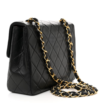 Chanel Lambskin Quilted Mini Square Flap Bag Black 3 of 17