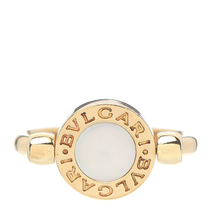 Bulgari 18K Yellow Gold Mother of Pearl Onyx BVLGARI BVLGARI Ring 52 6 1 of 6