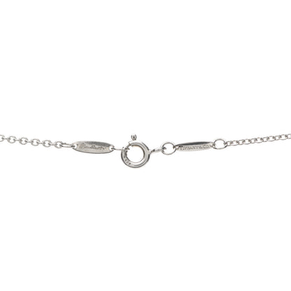 Tiffany Sterling Silver Diamond 22mm Elsa Peretti Open Heart Pendant Necklace 4 of 4
