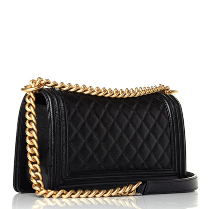 Chanel Caviar Quilted Medium Boy Flap Black 3 of 9