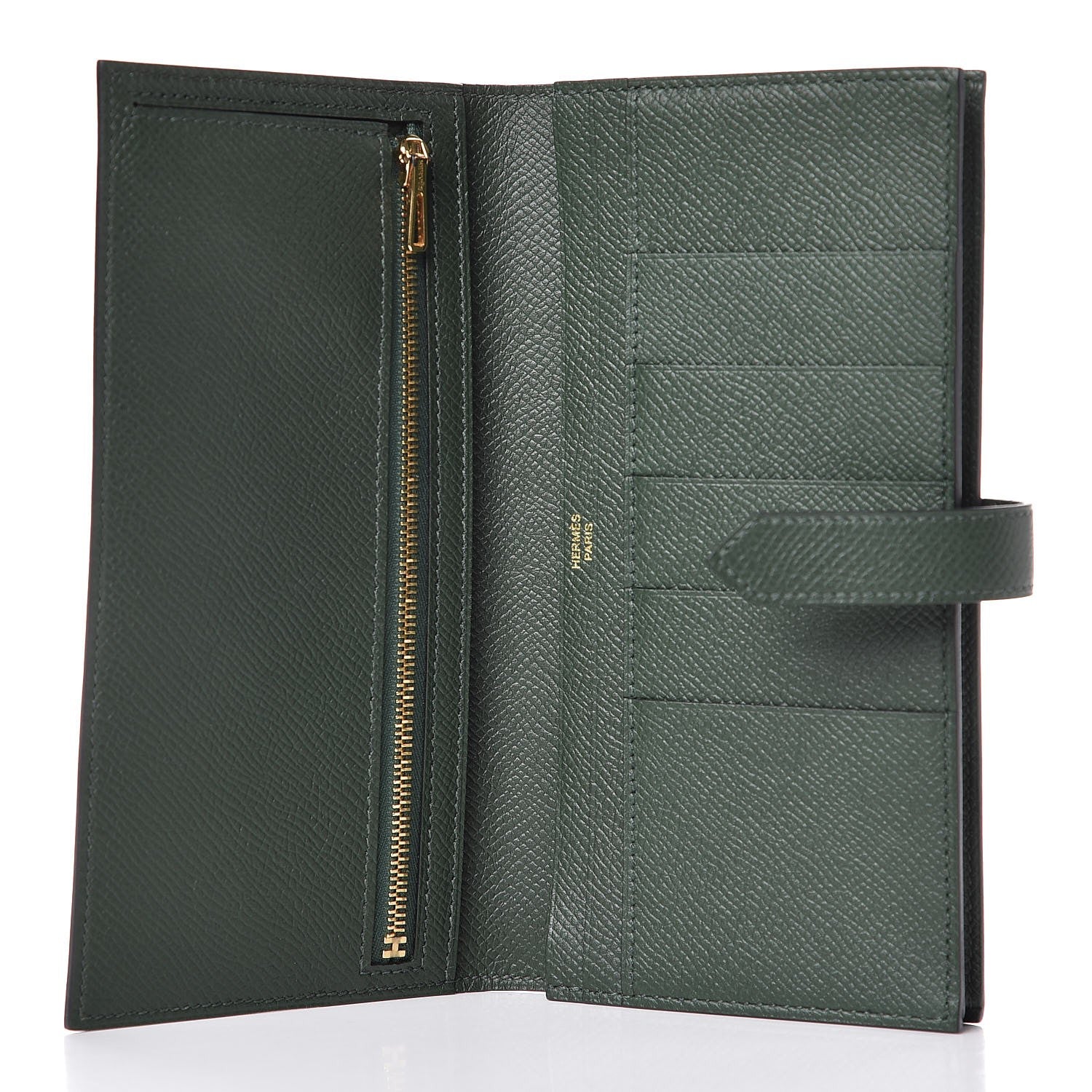 Hermes Epsom Bearn Gusset Wallet Vert Anglais 5 of 7