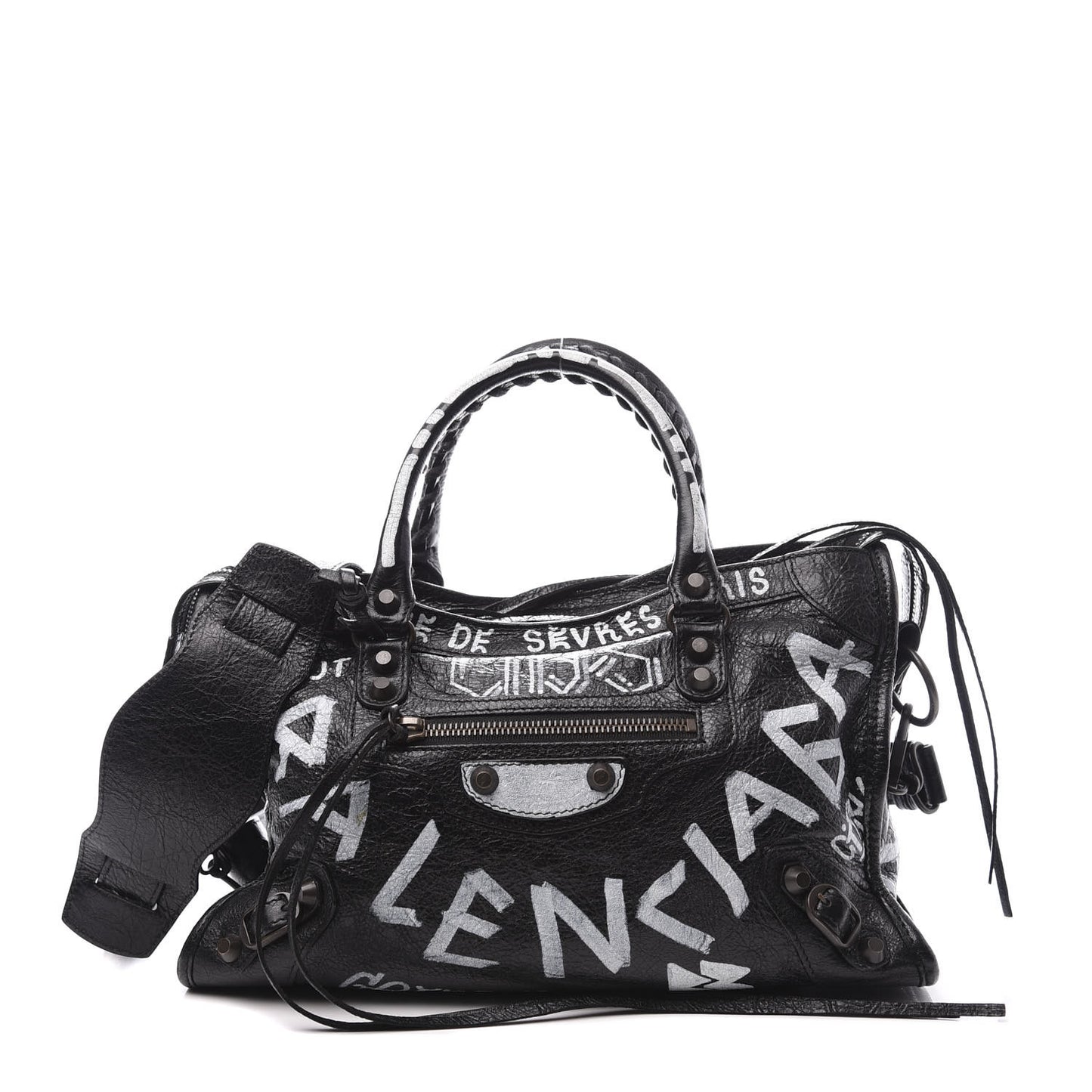 Agneau Classic Hardware Graffiti All Over S City Black