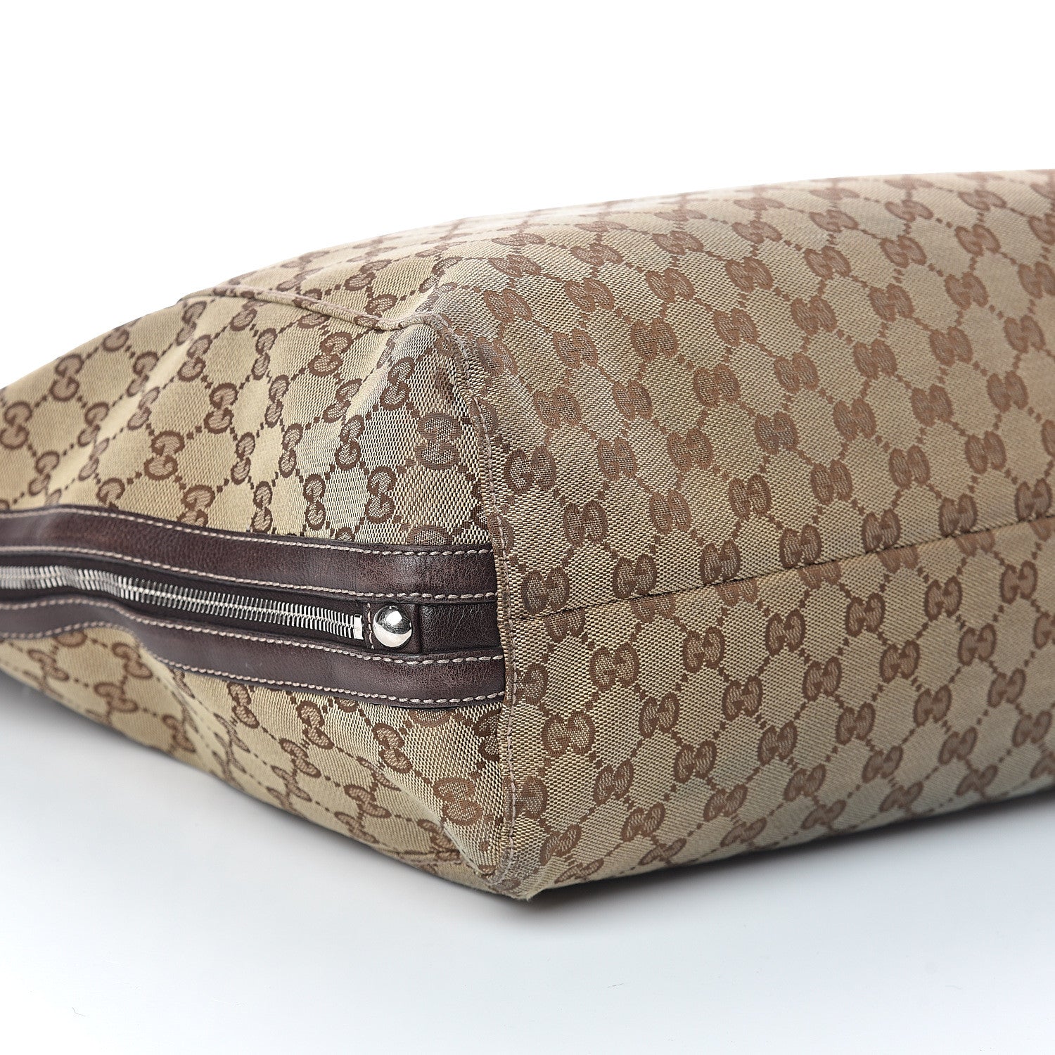 Gucci Monogram Large Icon Bit Tote Dark Brown 7 of 8