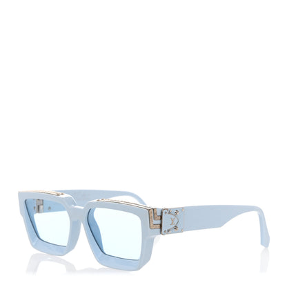 Louis Vuitton Acetate 1.1 Millionaires Sunglasses Z1327E Pale Blue 1 of 8