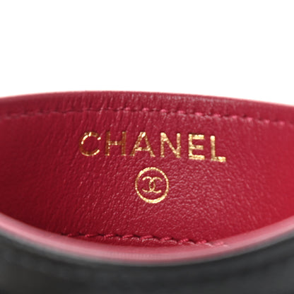 Chanel Shiny Goatskin Quilted Chanel 19 Card Holder Black 6 of 8