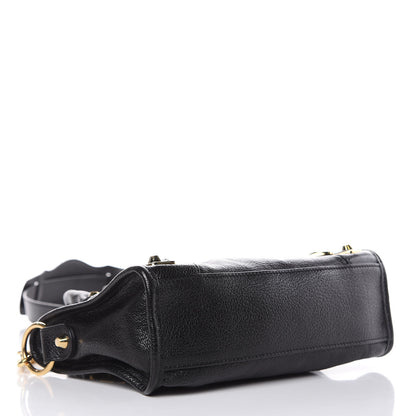 Balenciaga Chevre Gold Metallic Edge Hardware Mini City Black 4 of 12