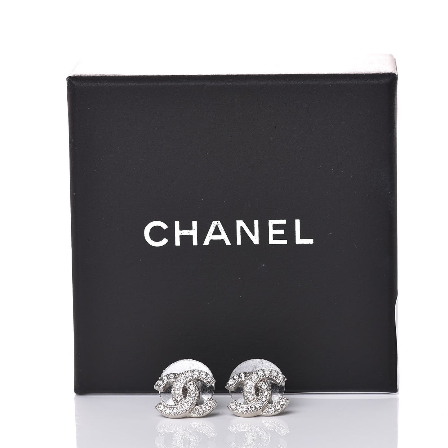 Crystal Mini Timeless CC Earrings Silver