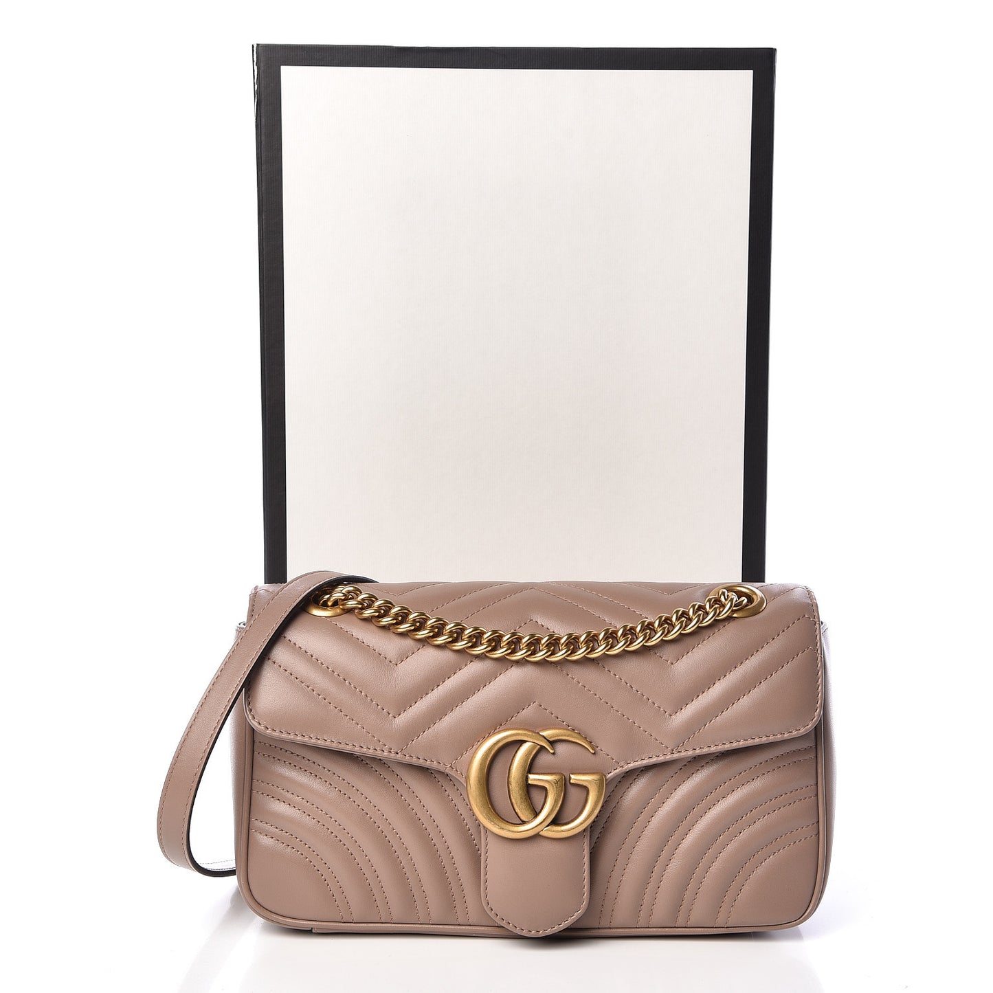 Calfskin Matelasse Small GG Marmont Shoulder Bag Porcelain Rose