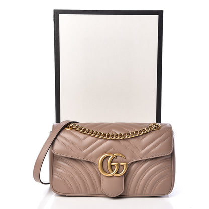 Gucci Calfskin Matelasse Small GG Marmont Shoulder Bag Porcelain Rose 11 of 11