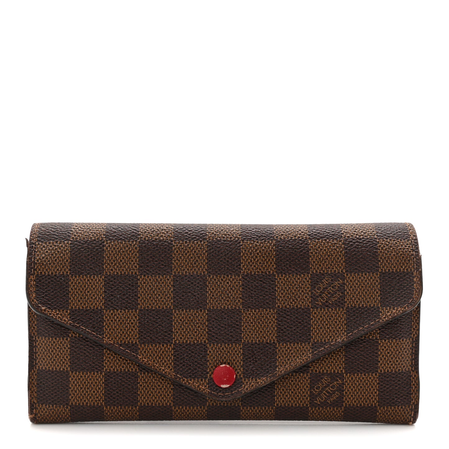 Damier Ebene Josephine Wallet Red
