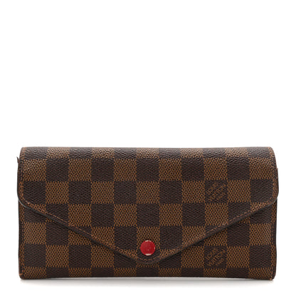 Louis Vuitton Damier Ebene Josephine Wallet Red 1 of 12