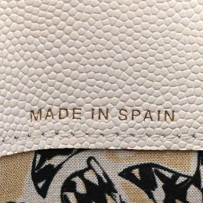 Chanel Caviar Quilted Striated CC Large Gusset Flap Wallet White 8 of 10
