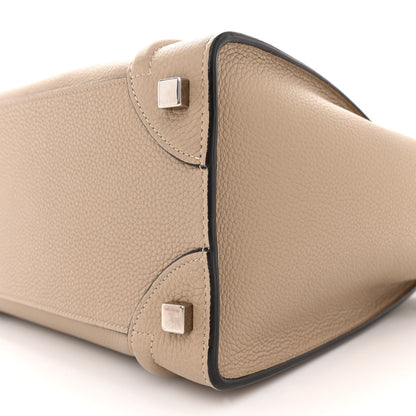 Celine Drummed Calfskin Micro Luggage Dune 9 of 11