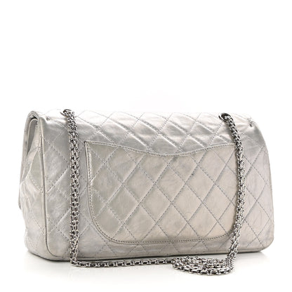 Chanel Metallic Aged Calfskin Quilted 2.55 Reissue 227 Flap Silver 3 of 12