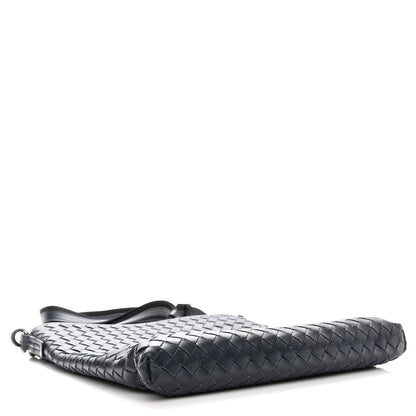 Bottega Veneta Nappa Intrecciato VN Crossbody Messenger Bag Navy 3 of 9