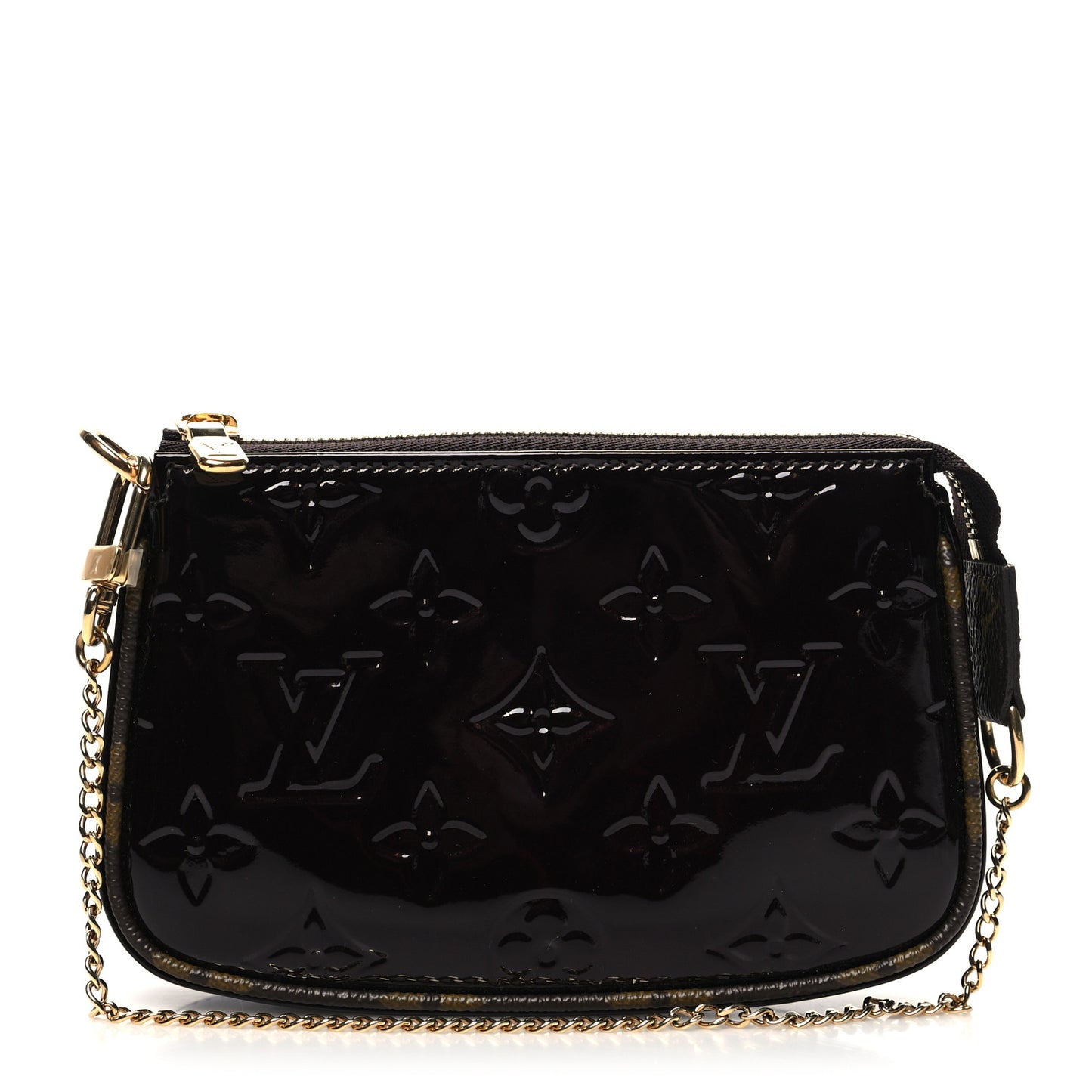 Vernis Monogram Mini Pochette Accessories Amarante