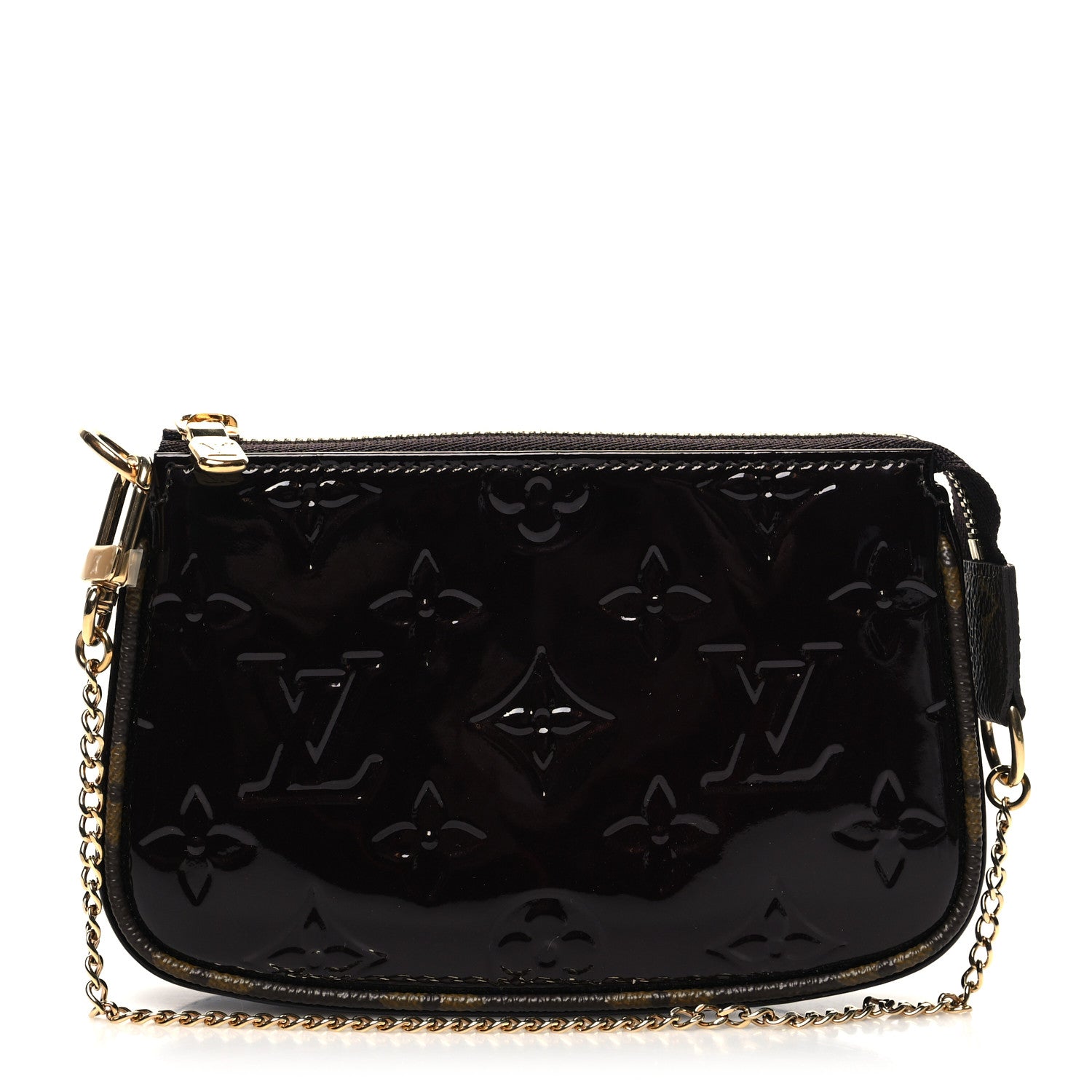 Louis Vuitton Vernis Monogram Mini Pochette Accessories Amarante 1 of 9