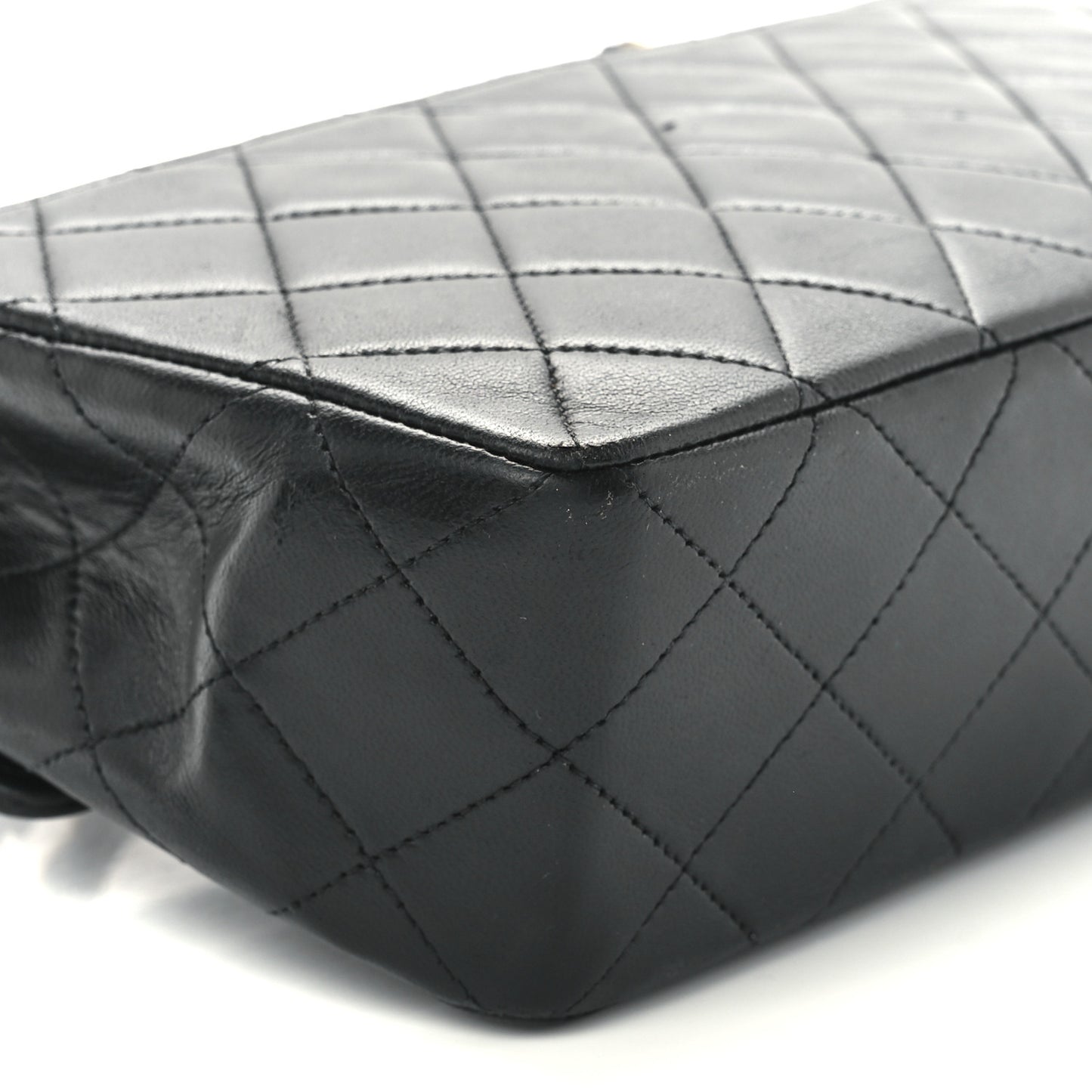 Lambskin Quilted Small Single Flap Black