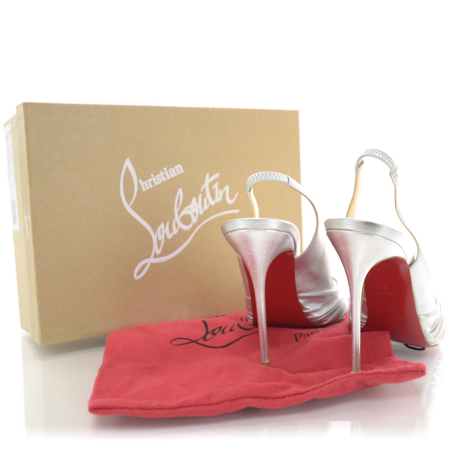 Calfskin Jenny 100 Pumps 41 Silver