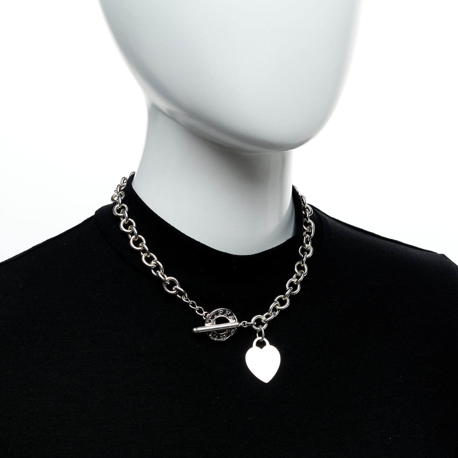 Tiffany Sterling Silver Heart Tag Toggle Necklace 4 of 4