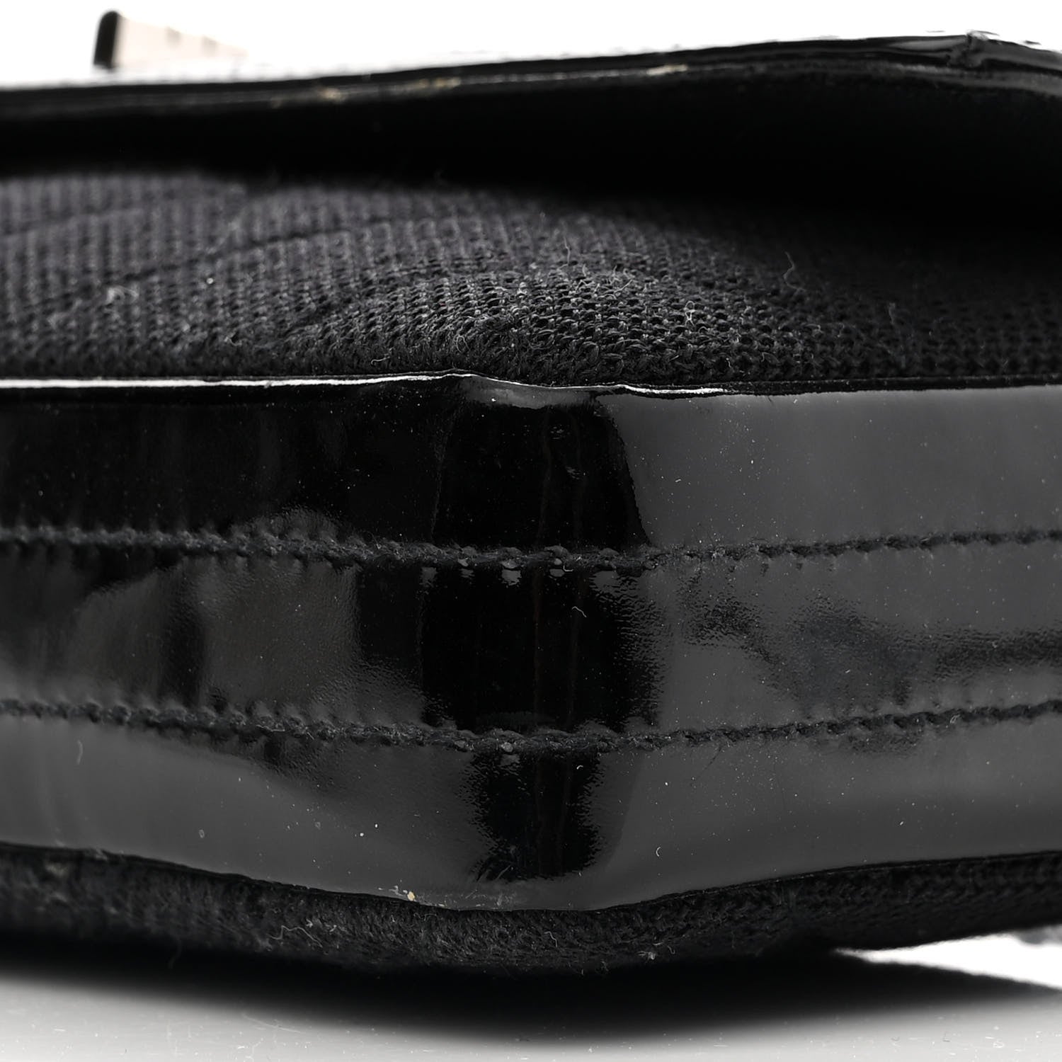 Chanel Jersey Patent Quilted 2.55 Reissue East West Flap Black 10 of 13