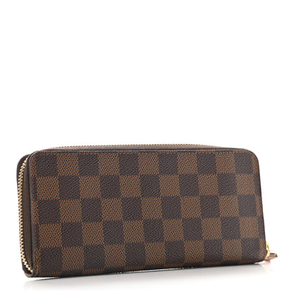 Louis Vuitton Damier Ebene Clemence Wallet Rose Ballerine 3 of 11